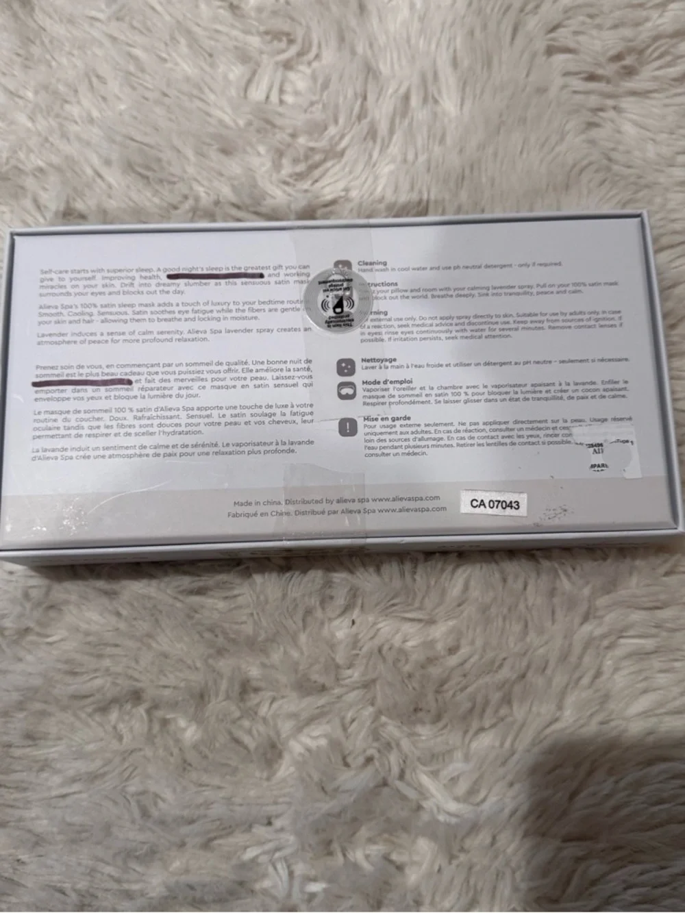 Alieva spa - Dream Set Satin Sleep Mask & Lavender Mist